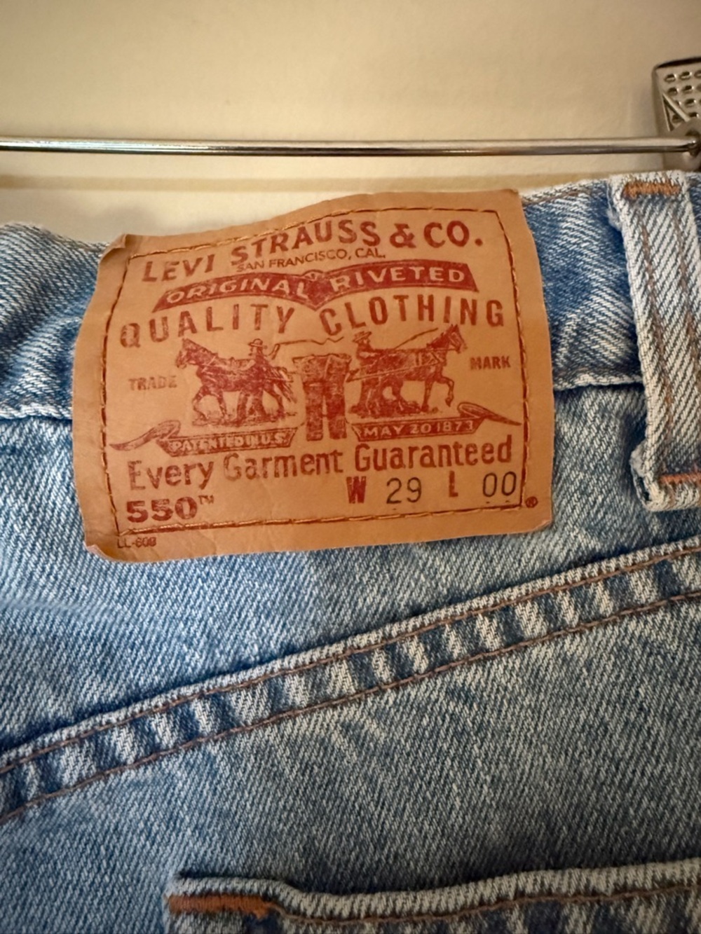 Levi's Light Blue Denim Shorts - Picture 3 of 4